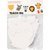 Creativ Company Jungled Animal Masks, H: 22.5-25 cm, B: 20.5-22.5 cm, 230 gr, blanco, 16 piezas 1 caja