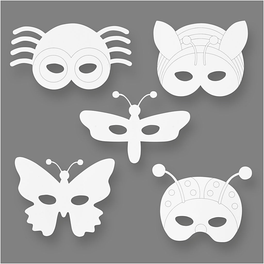 Creativ company insectenmaskers karton, 16st.