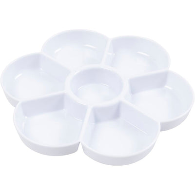 Tavolozza aziendale Creativ a forma di fiore, d 17,5 cm, bianco, 1 pezzo