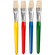 Creative Company Brushs for Children, L: 19 cm, B: 20 ​​mm, piatto, 4 pezzi 1 scatola
