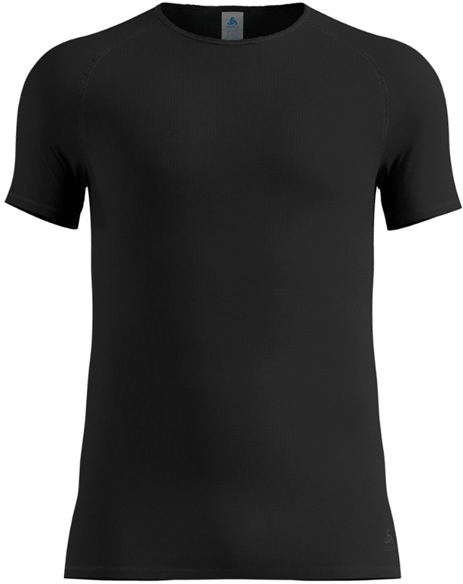 Odlo active light base layer shirt met ronde hals en korte mouwen - mannen - zwart - s