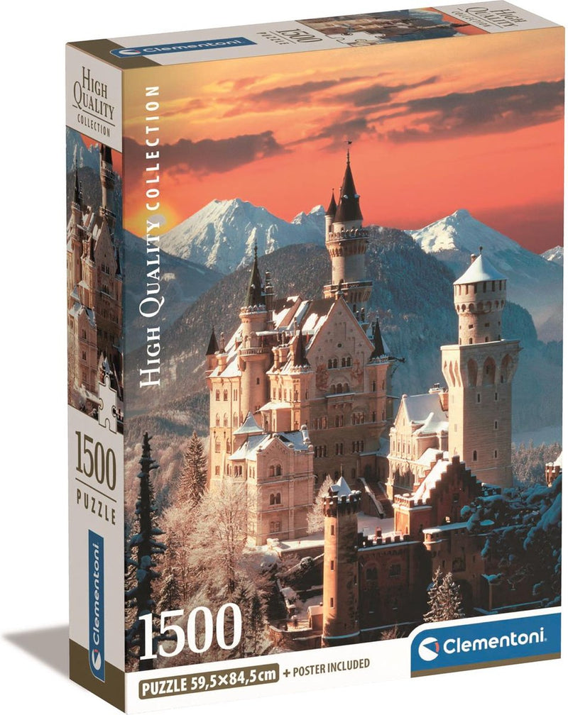 Clementoni - rompecabezas - 1500 piezas - Castillo de Neuschwanstein - rompecabezas para adultos