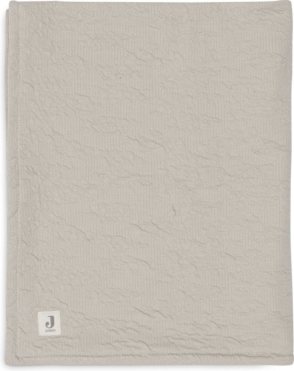 Jollein - copertina lettino 100x150cm - coperta bebè - onde morbide - velluto nocciola