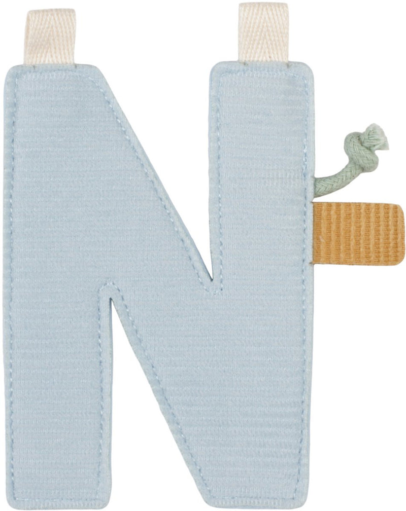 Piccolo elemento ghirlanda olandese - lettera n - blu