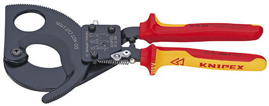 Le forbici per cavi Knipex con principio a cricchetto 9536280