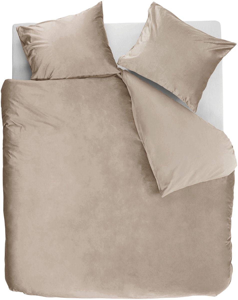Ambiante velvety dekbedovertrek - lits-jumeaux - 240 x 200 220 cm - zand