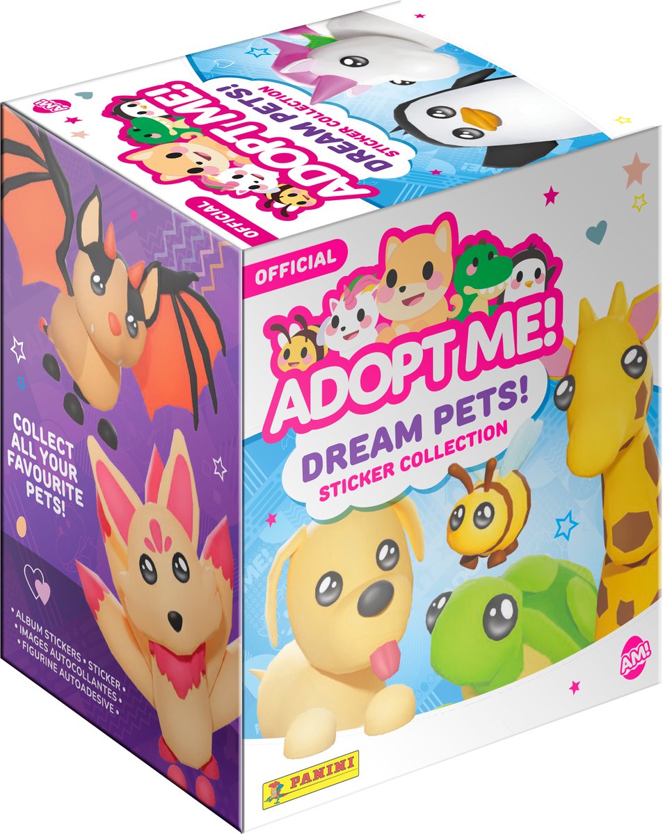¡Panini adoptame! en la caja de pegatinas de roblox (36) tarjetas coleccionables