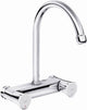 Grohe costa-l keukenkraan - wandmontage - hoge uitloop - 360° draaibereik - zonder koppelingen - chroom
