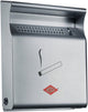 Wesco wandasbak | 15 liter | metaal - zilver | buitenasbak wand - made in germany