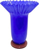 Hd collection vaas glas blauw 26.5x26.5x33cm