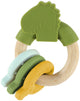 Trixie houten actviteitenring met silicone mr. dino â€“ 0m+ â€“ bijtspeelgoed - leuk als kraamcadeau