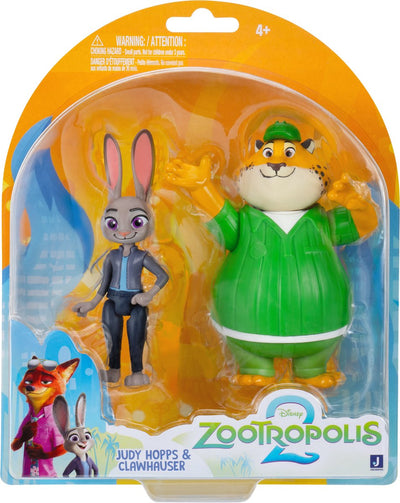 Jazwares zootropolis - pack de 2 figuras judy hopps core benjamin clawhauser (zootropolis 2)