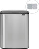 Brabantia bo touch bin prullenbak - 2 x 30 liter - afvalscheiding - matt steel fingerprint proof