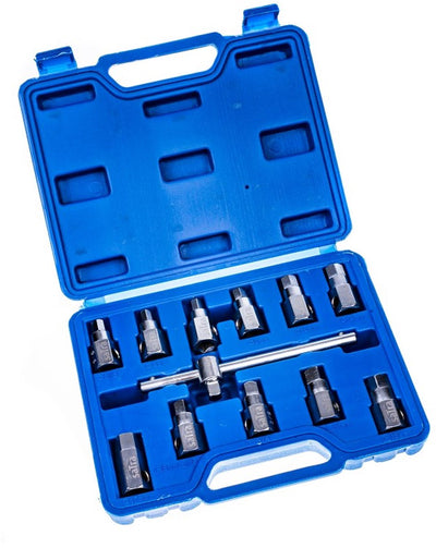 Satra s-12odp - oil plug wrench set - 3 8 drive - 12 pieces