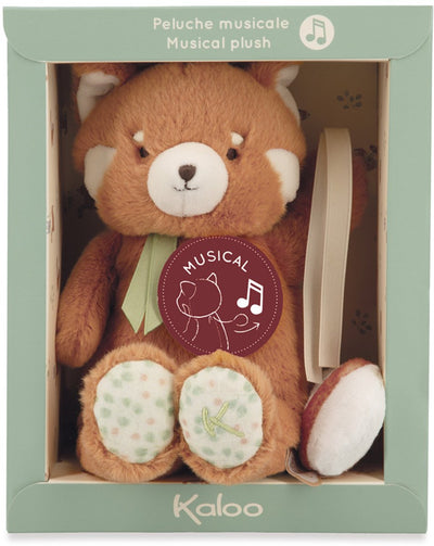 Kaloo petit songe - peluche musical pande rojo