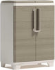 Keter split premium - armario de separación de residuos - 2 x 110 l - imitación madera - marrón beige