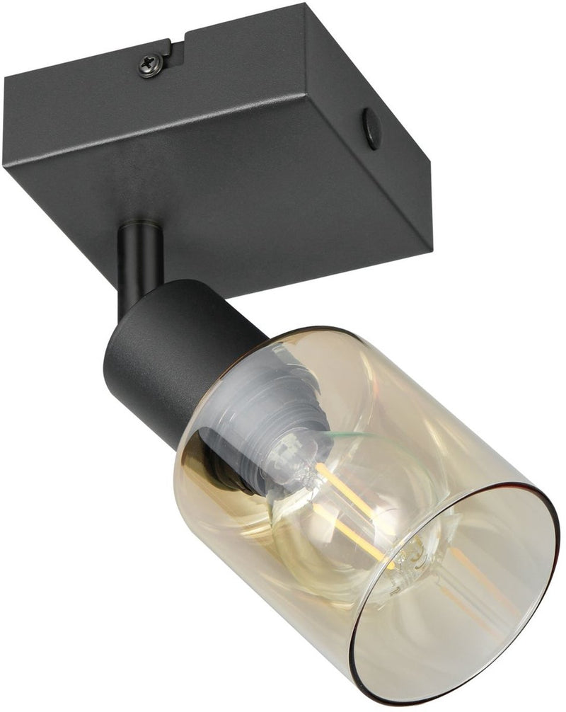 Rl vivi la tua realtà luminosa cadice - spot - nero opaco - escl. 1x e14 4 w - montaggio a parete e soffitto - adatto per montaggio fisso o con spina