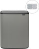 Brabantia bo touch bin prullenbak - 2 x 30 liter - afvalscheiding - mineral concrete grey