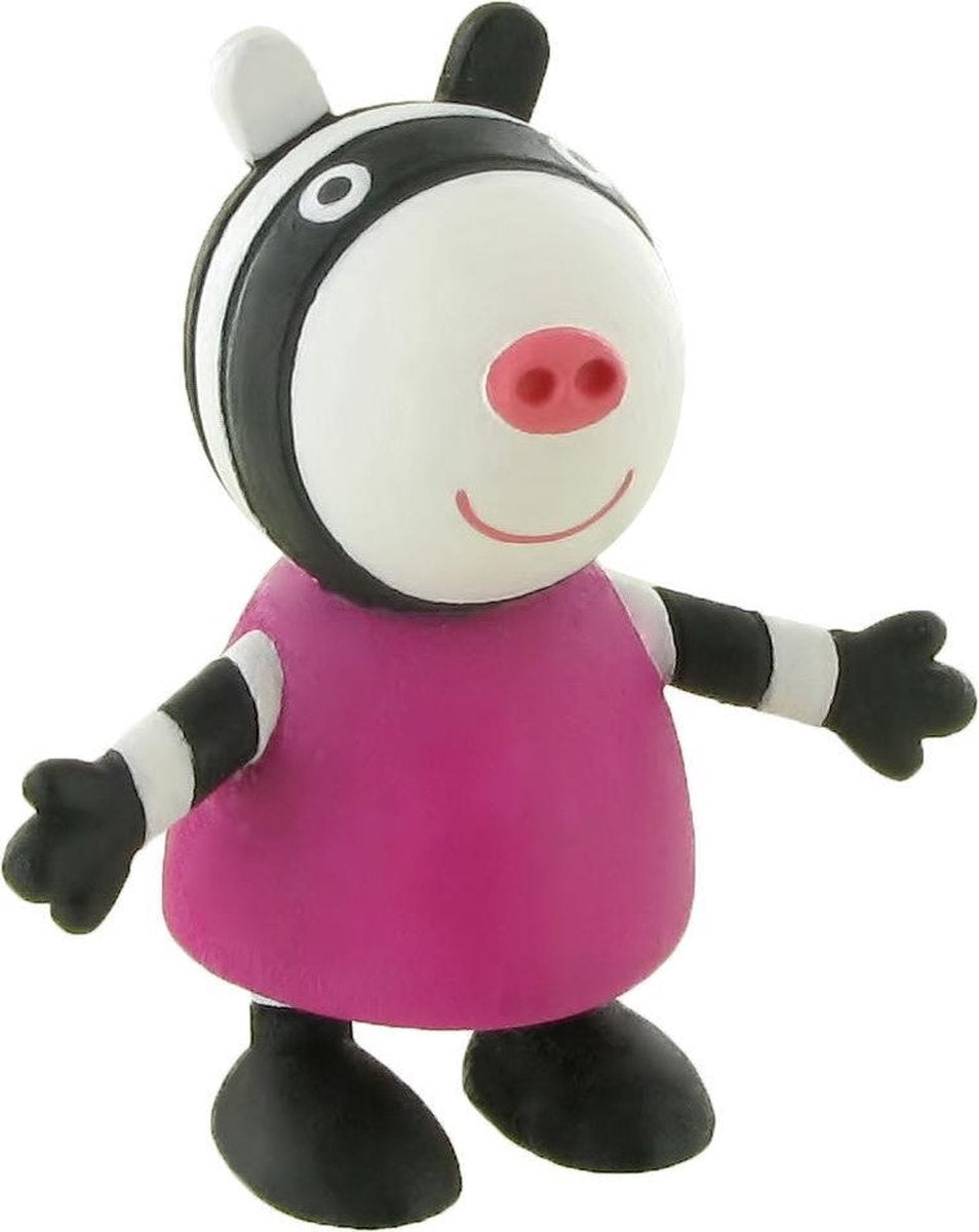 Peppa pig zoë zebra taart topper decoratie 6 cm.