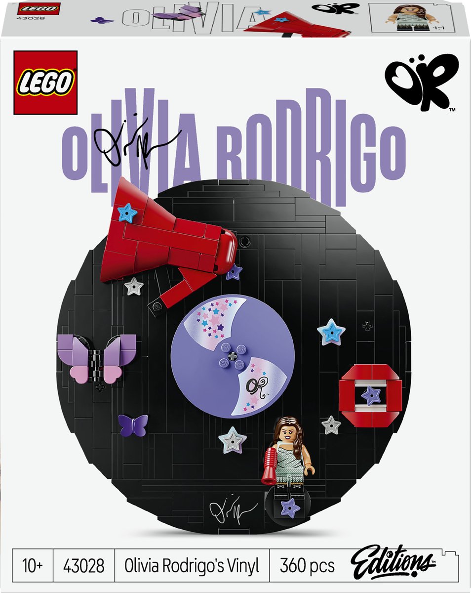 Lego editions Kit per costruire dischi in vinile di Olivia Rodrigo per bambini - 43028