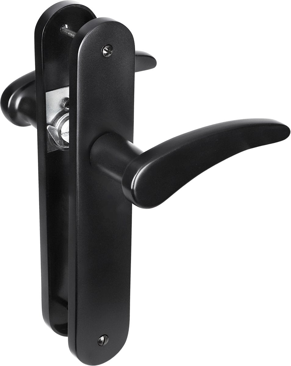 Taburete Impresso Philly con escudo ovalado tornillo ciego aluminio negro