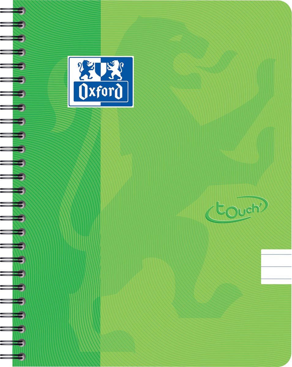 Oxford touch - blocco note - a5 - a righe - 140 pagine - 90g - copertina morbida - verde lime