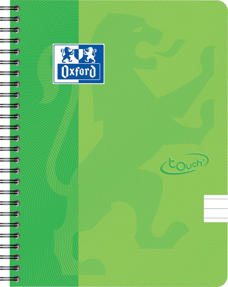 Oxford touch - blocco note - a5 - a righe - 140 pagine - 90g - copertina morbida - verde lime