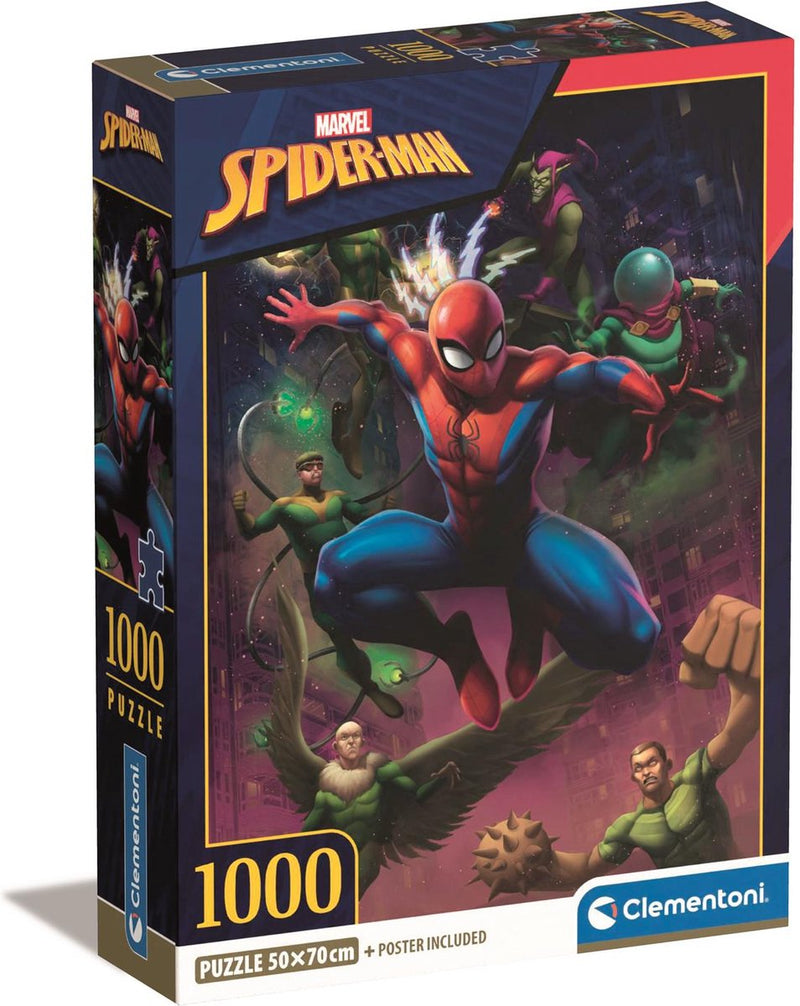 Clementoni - puzzel - 1000 stukjes - spiderman - vanaf 14 jaar - high quality collection