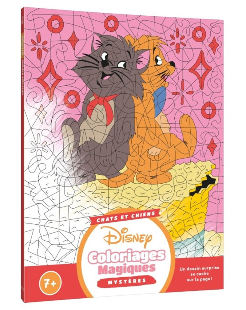 Hachette - jeunesse disney - mes coloriages magiques mysteres chien et chats - hachette jeunesse - libro da colorare per bambini da 7 anni