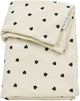 Meyco baby sweet heart wiegdeken - pre-washed hydrofiel - soft sand - 75x100cm - 1.5 tog