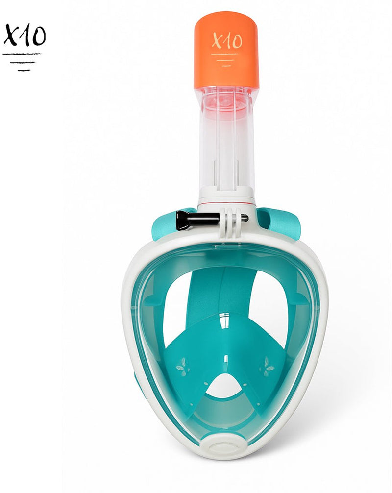 Máscara de snorkel X10 - gafas de buceo - snorkel - set de snorkel - máscara completa - adultos - turquesa - s m