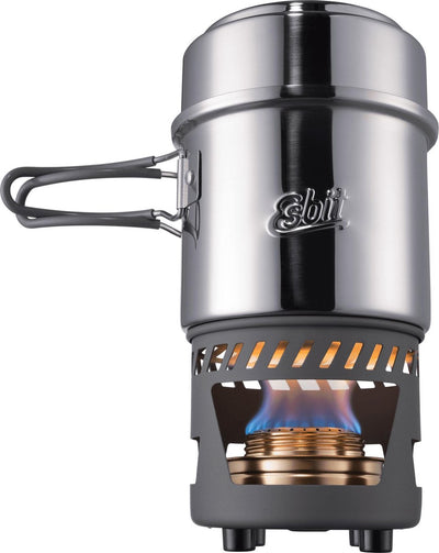 Fornello da esterno Esbit 985 ml - bruciatore ad alcool - alluminio acciaio inossidabile - custodia