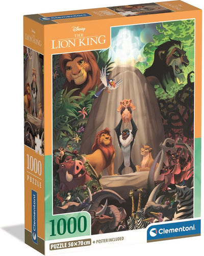 Puzzle Clementoni - il re leone - 1000 pezzi - compreso poster