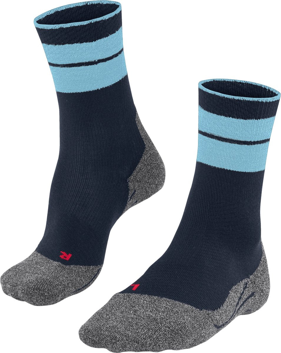 Falke tk stabilizing anti-blaar dik wol functioneel materiaal wandelsokken heren blauw - maat 42-43