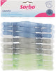 Mollette Sorbo, set da 36 pezzi, extra resistenti, a 7 spirali, mollette colorate