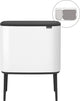 Brabantia bo touch bin prullenbak - 11 + 23 liter - afvalscheiding - white