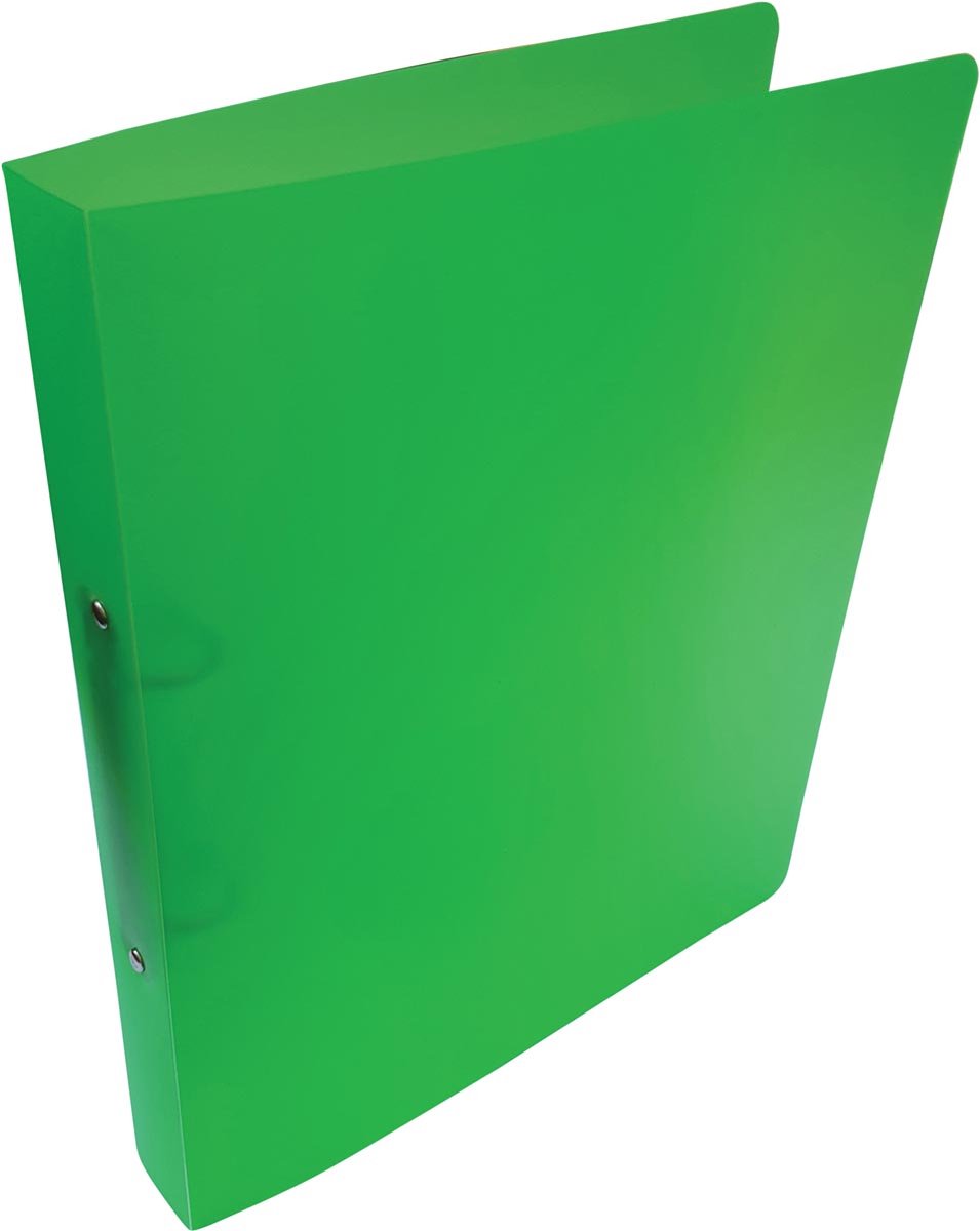 Raccoglitore ad anelli Alpha, per ft A4, in pp, 2 anelli da 25 mm, verde trasparente
