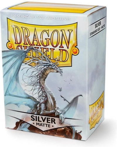 Dragonshield dragon shield - standard size card sleeves silver matte 100x