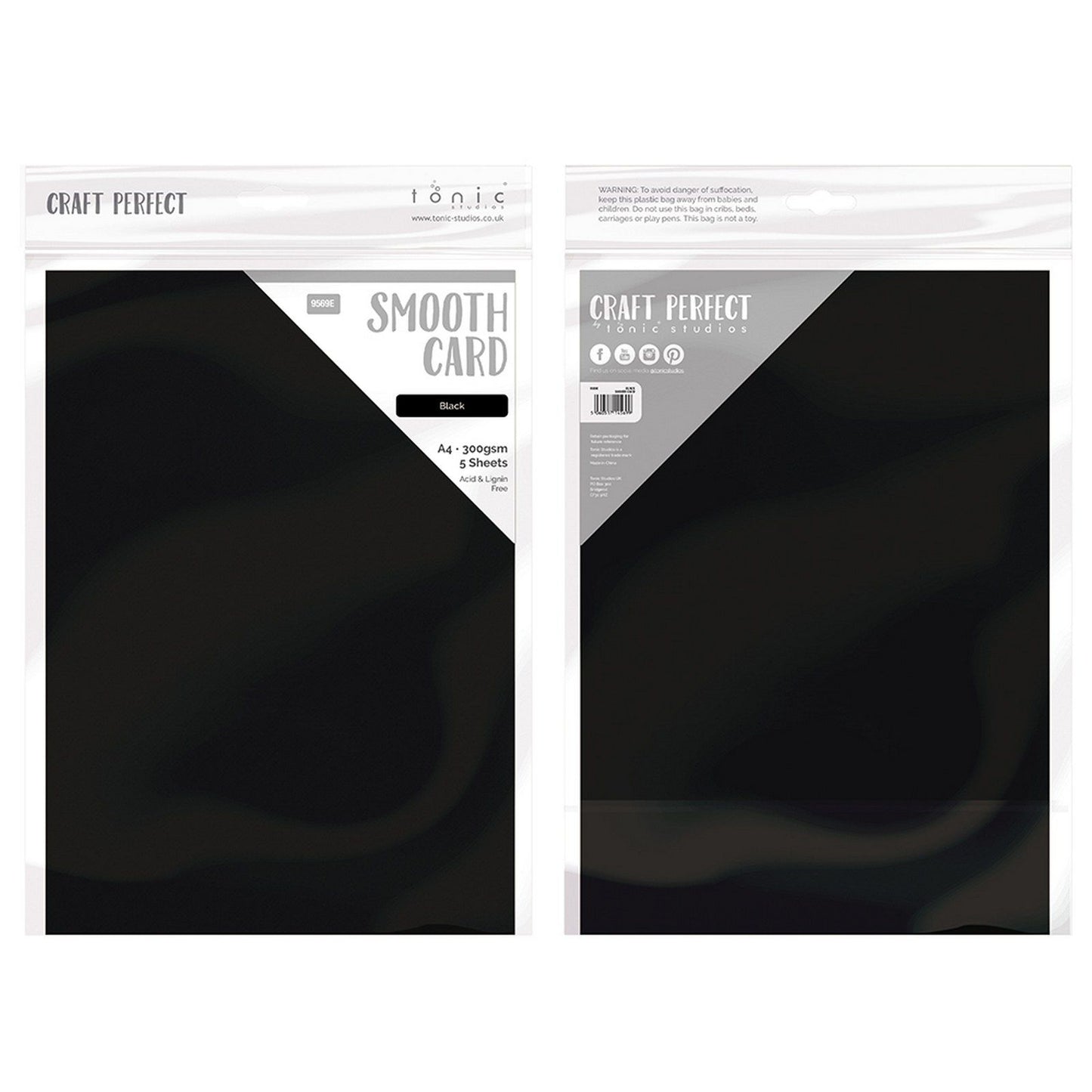 Craft perfect by tonic studios craft perfect • smooth card a4 300g black 5pcs