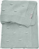 Coperta per culla Meyco Baby Knots - verde pietra - 75x100 cm - 1.0 tog