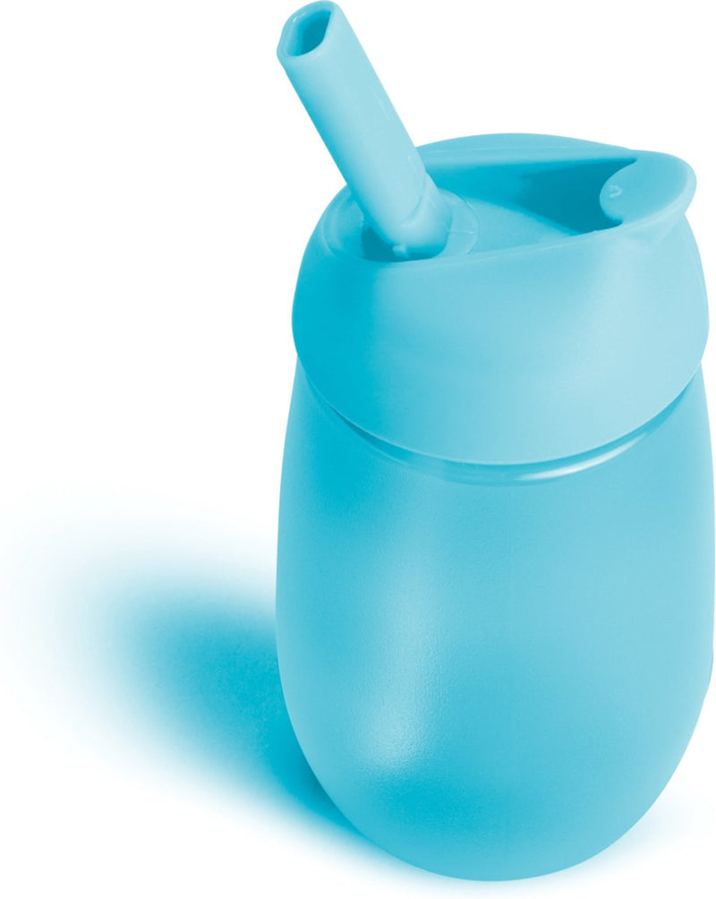 Vaso con pajita Munchkin - vaso antifugas - limpieza sencilla - fácil de limpiar - apto para lavavajillas - vaso para bebé y niño - 296ml - azul