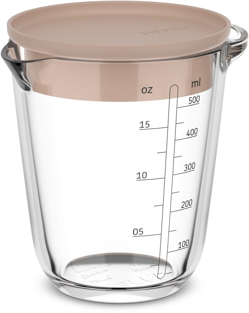 Tazza di misurazione in vetro 500 ml con gesso di coperchio