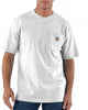 T-shirt bianca da uomo a maniche corte con tasca Carhartt K87