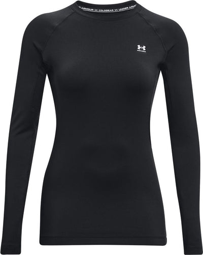 Under Armour UA CG Authentics Crew Sudadera deportiva para mujer - Negro - Blanco