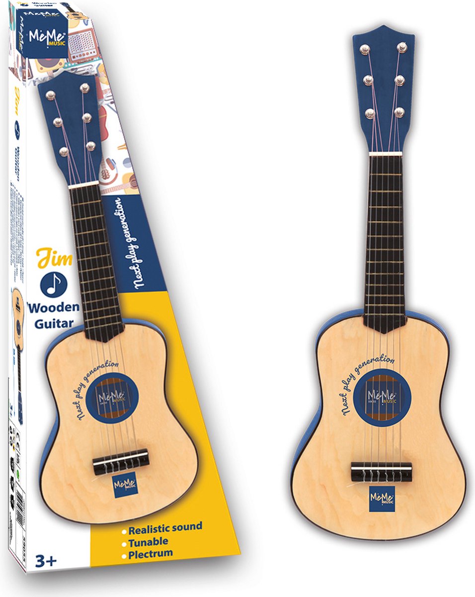 Meme chitarra jim in legno - strumento musicale per mani piccole - stimola la creatività