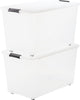 Caja de almacenamiento Iris Topbox - 70 l - plástico - con ruedas - transparente - juego de 2