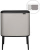 Brabantia bo touch bin prullenbak - 11 + 23 liter - afvalscheiding - soft grey
