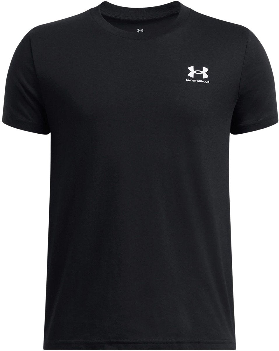 Under armour ua b sportstyle lc ss unisex sportshirt - zwart - wit