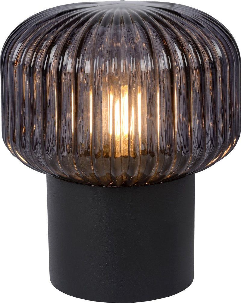 Lucide jany - lámpara de mesa - ø 16 cm - 1xe14 - negro