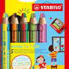 STABILO WOODY 3IN1 Duo con un lápiz Sharper, 6dlg.